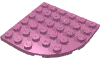 Набор LEGO Plate Round Corner 6 x 6, Темно-розовый