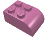 Набор LEGO Brick 2 x 3 with Curved Top, Темно-розовый