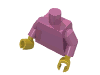 Набор LEGO Torso Plain / White Arms / Yellow Hands, Темно-розовый