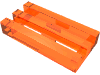 Набор LEGO Tile Special 1 x 2 Grille with Bottom Groove, Trans-Neon Orange