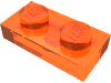 Набор LEGO Plate 1 x 2, Trans-Neon Orange