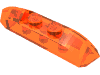 Набор LEGO Brick Curved 1 x 4 with Sloped Ends and Two Top Studs, Trans-Neon Orange