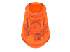 Набор LEGO Cone 1 x 1 [Top Groove], Trans-Neon Orange