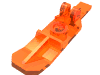 Набор LEGO Minifig Ski with Hinge, Trans-Neon Orange
