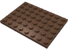 Набор LEGO Plate 6 x 8, Коричневый