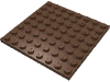 Набор LEGO Plate 8 x 8, Коричневый