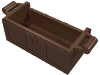 Набор LEGO Treasure Chest Bottom with Rear Slots, Коричневый
