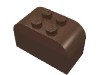 Набор LEGO Brick 2 x 4 x 2 Double Curved Top, Коричневый