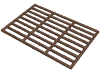 Набор LEGO Bar 9 x 13 Grille, Коричневый