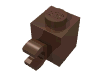 Набор LEGO Brick Special 1 x 1 with Clip Horizontal, Коричневый