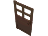 Набор LEGO Door 1 x 4 x 6 with 4 Panes and Stud Handle, Коричневый