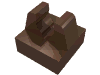 Набор LEGO Tile, Modified 1 x 1 with Clip with Rounded Tips and Center Cut, Коричневый