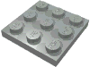 Набор LEGO Plate 3 x 3, Светло-серый