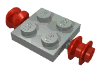 Набор LEGO Plate Special 2 x 2 with Wheels Red, Светло-серый
