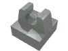 Набор LEGO Tile Special 1 x 1 with Clip with Rounded Tips, Светло-серый