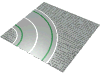 Набор LEGO Baseplate Road 32 x 32 7-Stud Curve with Road Print, Светло-серый