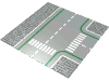 Набор LEGO Baseplate Road 32 x 32 7-Stud T Intersection with Crosswalks Print, Светло-серый