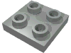 Набор LEGO Plate 2 x 2 with Pin on Bottom, Светло-серый