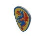 Набор LEGO Minifig Shield - Ovoid with Blue Dragon Print, Светло-серый