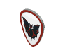 Набор LEGO Minifig Shield - Ovoid with Batlord Print, Светло-серый