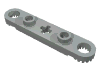 Набор LEGO Technic, Plate 1 x 5 with Toothed Ends, 2 Studs and Center Axle Hole, Светло-серый