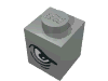 Набор LEGO Brick  1 x  1 with Angry Eye Left/Sad Eye Right Print, Светло-серый