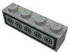 Набор LEGO Brick 1 x 4 with Homemaker Stove Switch Print, Светло-серый