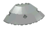 Набор LEGO Panel 10 x 10 x 2 1/3 Quarter Saucer Top, Светло-серый