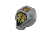 Набор LEGO Minifig Helmet with Hexagonal Top and Silver Alien Print, Светло-серый