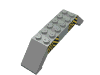 Набор LEGO Slope Brick 45 10 x  2 x  2 Double w/ Black/Yellow Stripes Patt., Светло-серый