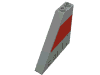 Набор LEGO Slope 55В° 1 x 6 x 5 with Red and Dark Gray Print, Светло-серый