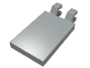 Набор LEGO Tile Special 2 x 3 with 2 Clips [Undetermined Type], Светло-серый