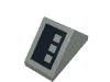 Набор LEGO Slope 45В° 2 x 1 Double with Double 3 Button Black Print, Светло-серый