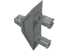Набор LEGO Technic Connector  3 x  1 x  4 with Two Pins and Click Hinge, Светло-серый