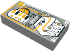 Набор LEGO Tile 1 x 2 with UFO Controls Print, Светло-серый