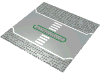 Набор LEGO Baseplate 32 x 32 Island with White and Green Lines Print [6399], Светло-серый