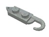 Набор LEGO Hook, Plate, Modified 1 x 2 with Crane Hook Left, Светло-серый