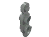 Набор LEGO Hook, Tow Hook with 2 Studs on Both Sides, Светло-серый
