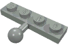 Набор LEGO Plate Special 1 x 4 with Towball, Светло-серый