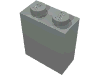 Набор LEGO Brick 1 x 2 x 2 with Inside Stud Holder, Светло-серый