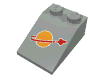 Набор LEGO Slope 33В° 3 x 2 with Classic Space Logo Print, Светло-серый