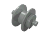 Набор LEGO Wheel Centre Small with Stub Axles (Pulley Wheel), Светло-серый