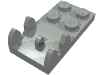 Набор LEGO Hinge Plate 2 x 4 - Female (Digger Bucket Holder), Светло-серый
