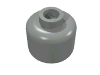 Набор LEGO Minifig Head Plain [Blocked Open Stud], Светло-серый
