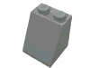 Набор LEGO Slope 65В° 2 x 2 x 2 Smooth without Bottom Tube, Светло-серый