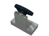 Набор LEGO Vehicle Steering Stand 1 x 2 with Black Steering Wheel, Светло-серый