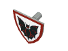 Набор LEGO Minifig Shield - Triangular with Batlord Print, Светло-серый
