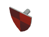 Набор LEGO Minifig Accessory Shield Triangular with Maroon/Red Quarters Print Castle, LEGOLAND Castle, Knight, Tournament, Светло-серый