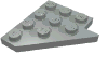 Набор LEGO Wedge Plate 4 x 4 Wing Left, Светло-серый