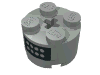 Набор LEGO Brick Round 2 x 2 with Buttons on Black Panel Print on Two Sides, Светло-серый
